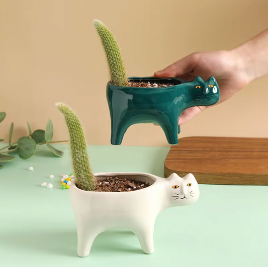 Cute Cat Flower Pot